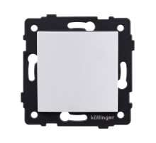 Выключатель 1-клавишный проходной 10А/250В, изогнутый, белый Kollinger REA-R-003WH для Aspekt, Eleganz, Reflex