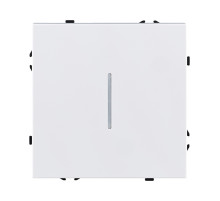 Выключатель 1-клавишный 10А/250В с LED подсветкой, белый матовый Kollinger Eclipse EC-007WH