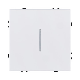 Выключатель 1-клавишный 10А/250В с LED подсветкой, белый матовый Kollinger Eclipse EC-007WH