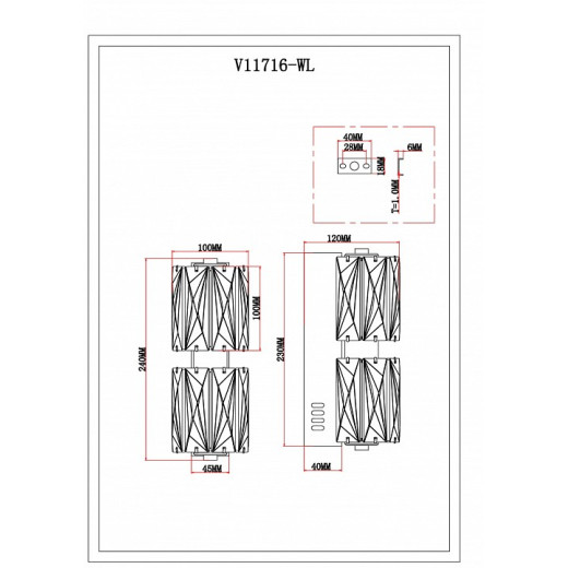 Бра Moderli Prismique V11716-WL