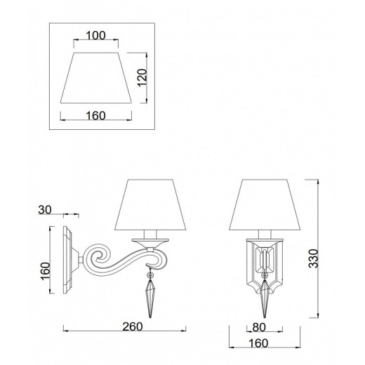 Бра Freya Bonfi FR2017WL-01BZ