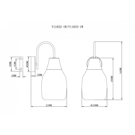 Бра Moderli Adalina V11833-1W