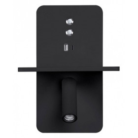 Бра с полкой Arte Lamp Bess A7453AP-1BK