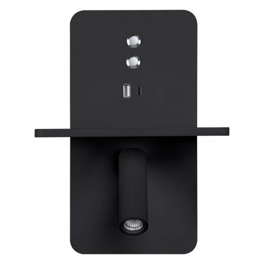 Бра с полкой Arte Lamp Bess A7453AP-1BK