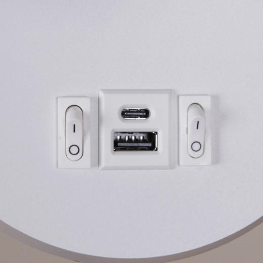 Бра 86203-9.2-001KT LED12W+USB WT