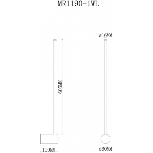 Бра MyFar Sunn MR1190-1WL