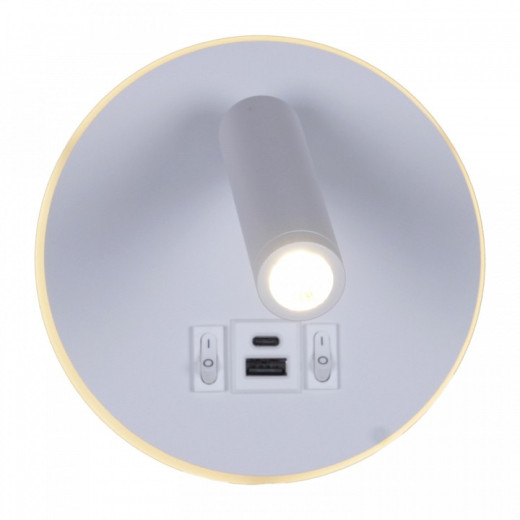 Бра 86203-9.2-001KT LED12W+USB WT