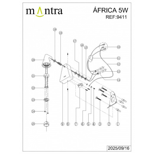 Бра Mantra Africa 9411