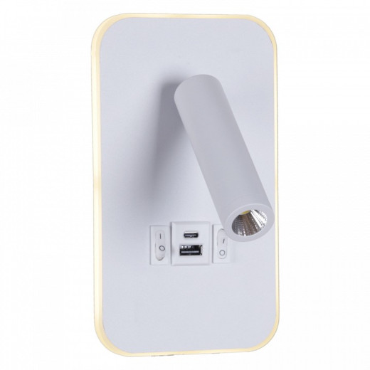 Бра 86204-9.2-001KT LED12W+USB WT