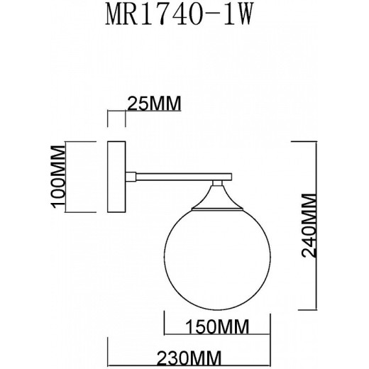 Бра MyFar Fisher MR1740-1W