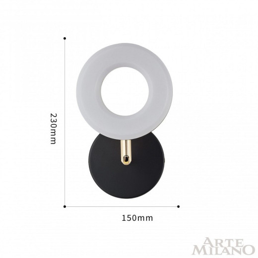 Бра Arte Milano Ferrara-71399 271399/1B BK/GD