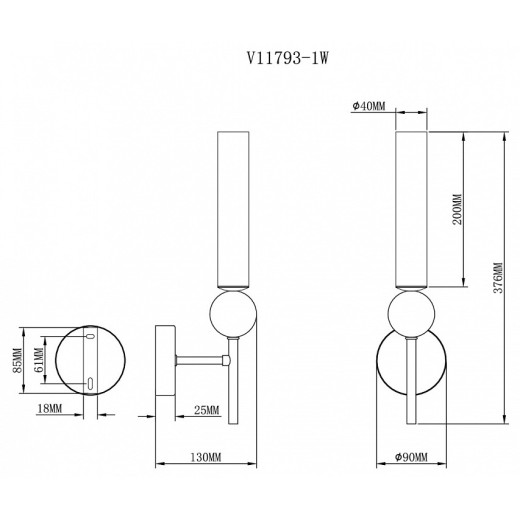 Бра Moderli Illis V11793-1W