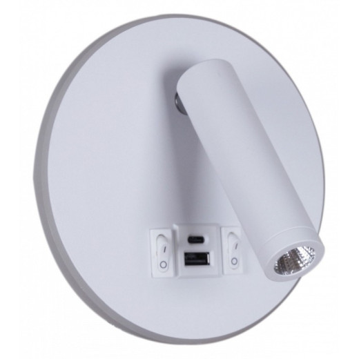 Бра 86203-9.2-001KT LED12W+USB WT