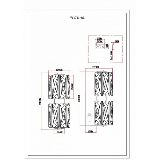Бра Moderli Prismique V11711-WL
