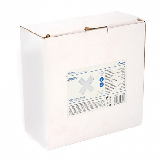 Соединитель угловой X-образный накладной Feron AL4036X 51874