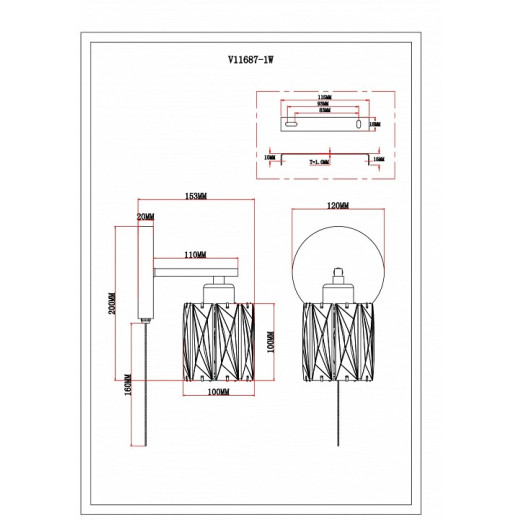 Бра Moderli Prismique V11687-1W