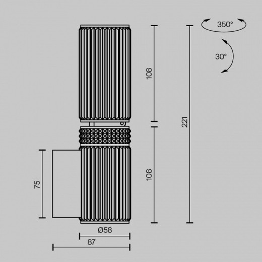 Бра Maytoni Metropolis MOD475WL-02BS
