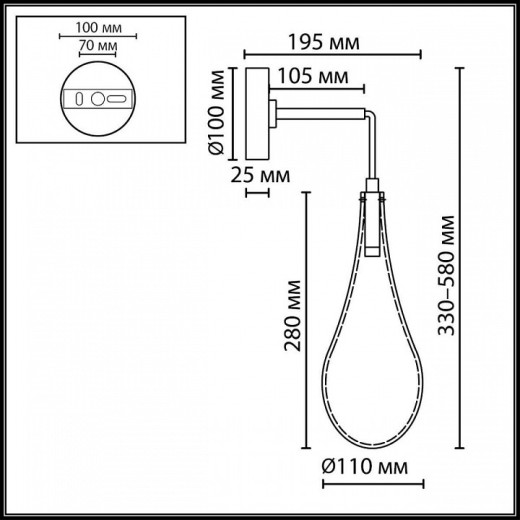Бра Odeon Light HIGHTECH 7148/5WL