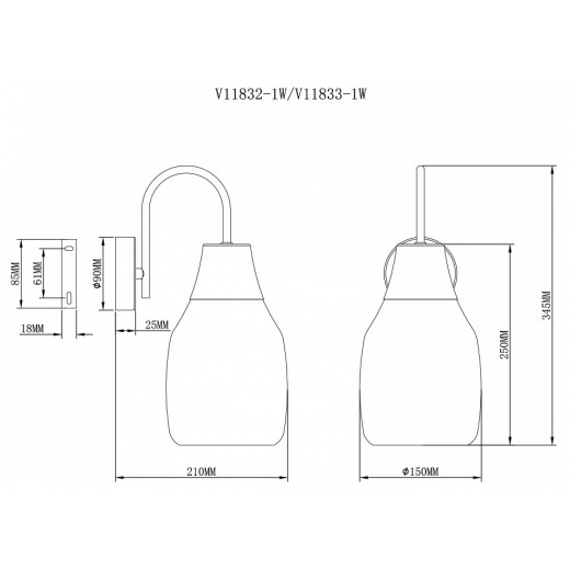 Бра Moderli Adalina V11832-1W