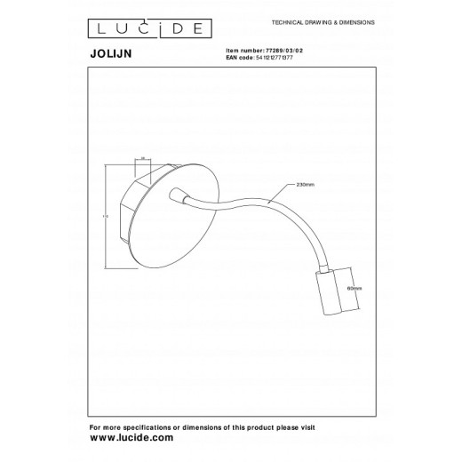 Бра Lucide Jolijn 02767/12/31