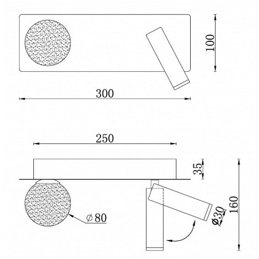 Бра iLedex Telescope W4774-30 SBK