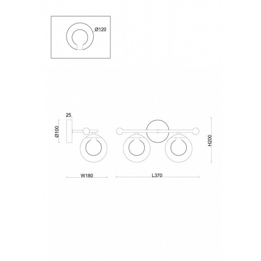 Бра Freya Lumos FR5262WL-02BS