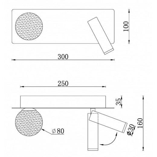 Бра iLedex Telescope W4774-30 SGD