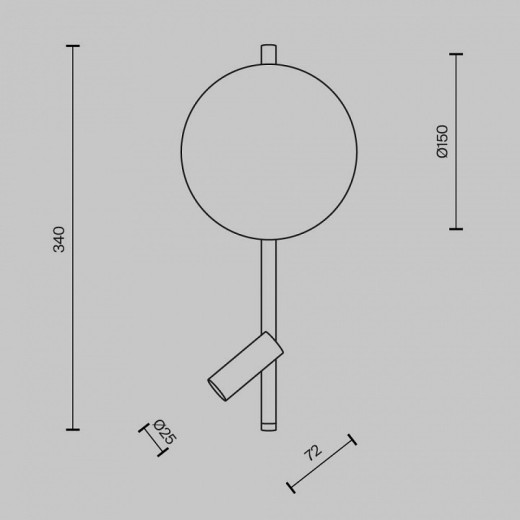Бра с подсветкой Maytoni Solution MOD450WL-L9B3K