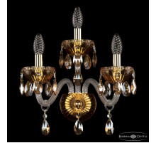 Бра Bohemia Ivele Crystal 5417 5417B/2+1/165 G Amber/M-1G K721