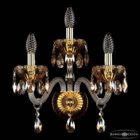 Бра Bohemia Ivele Crystal 5417 5417B/2+1/165 G Amber/M-1G K721