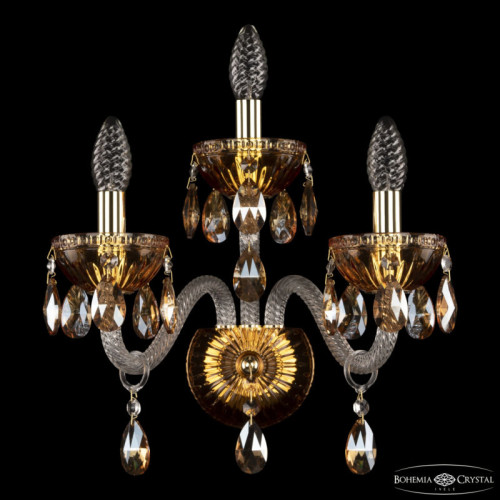 Бра Bohemia Ivele Crystal 5417 5417B/2+1/165 G Amber/M-1G K721