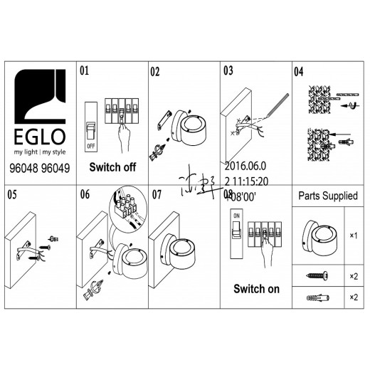 Бра Eglo Ono 2 96049