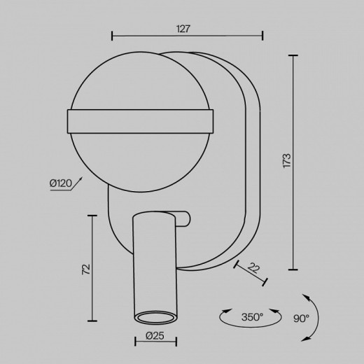 Бра с подсветкой Maytoni Dialogue MOD441WL-L8B3K