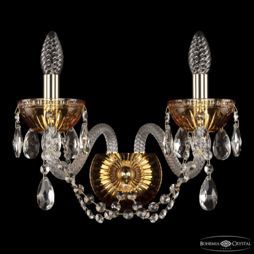 Бра Bohemia Ivele Crystal 5402 5402B/2/165 G Amber/M-1G