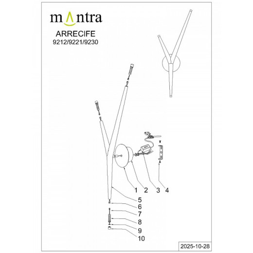 Бра Mantra Arrecife 9212