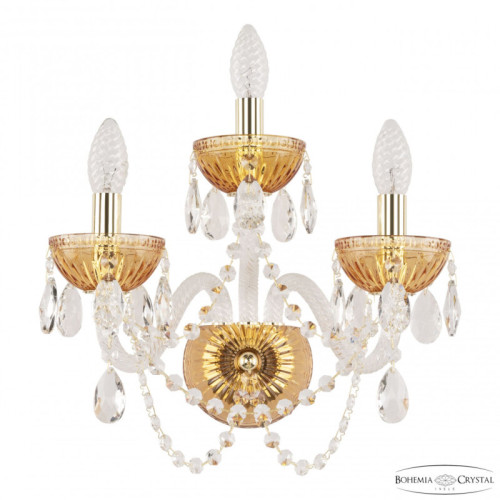 Бра Bohemia Ivele Crystal 5402 5402B/2+1/165 G Amber/M-1G