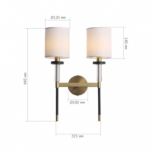 Бра ST-Luce BLACK+BRASS SL1404.301.02