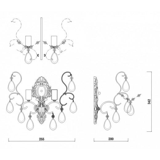 Бра Freya Chabrol FR2302WL-02S