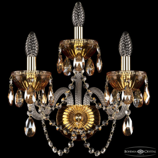 Бра Bohemia Ivele Crystal 5402 5402B/2+1/165 G Amber/M-1G K721
