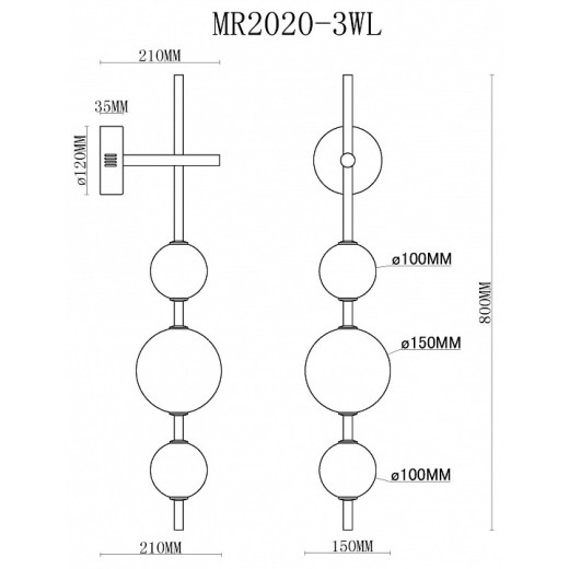 Бра MyFar Violla MR2020-3WL