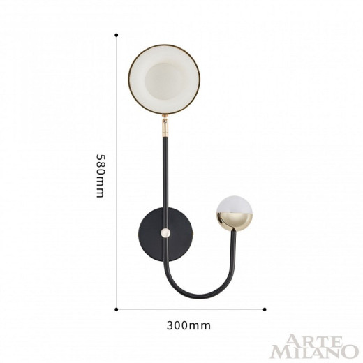Бра Arte Milano Ferrara-73210 273299/1+1 BK/GD