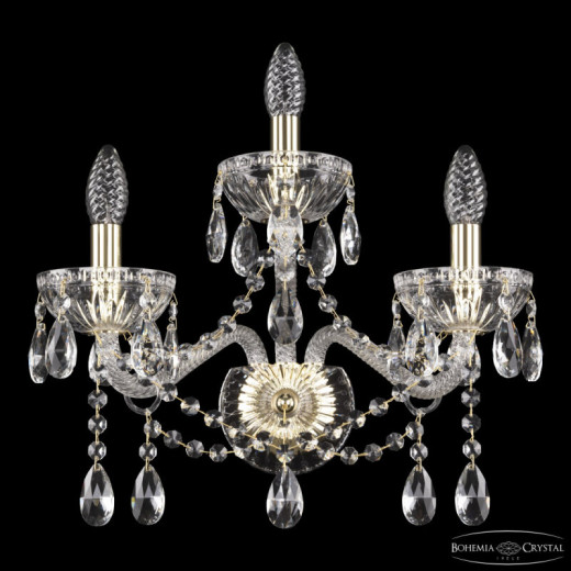 Бра Bohemia Ivele Crystal 5413 5413B/2+1/165 G Clear/M-1G