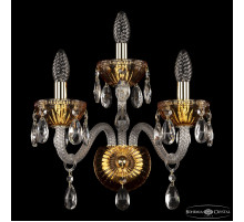 Бра Bohemia Ivele Crystal 5417 5417B/2+1/165 G Amber/M-1G