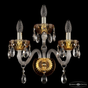 Бра Bohemia Ivele Crystal 5417 5417B/2+1/165 G Amber/M-1G