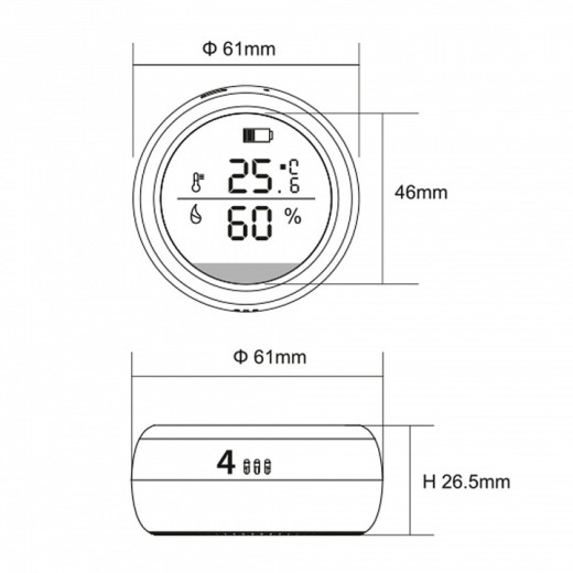Датчик температуры и влажности Uniel USN-A502 UL-00011704