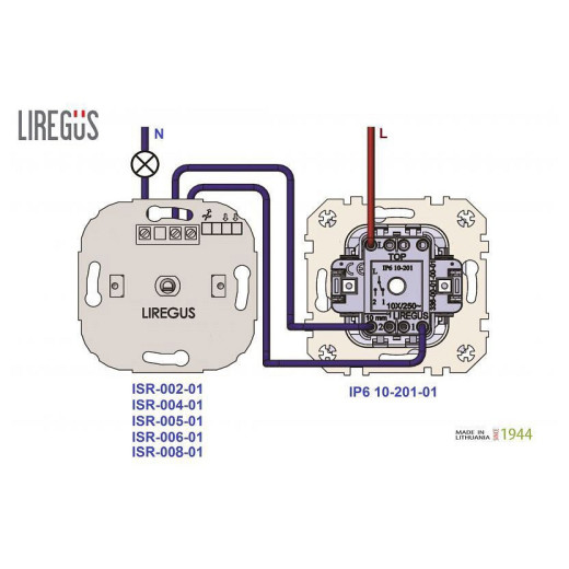 Диммер без рамки LIREGUS RETRO 29-020
