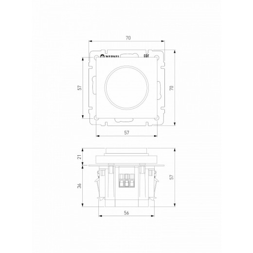 Диммер с подсветкой без рамки Werkel  W1142101
