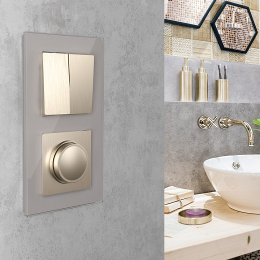 Диммер без рамки Werkel шампань рифленый W1142010