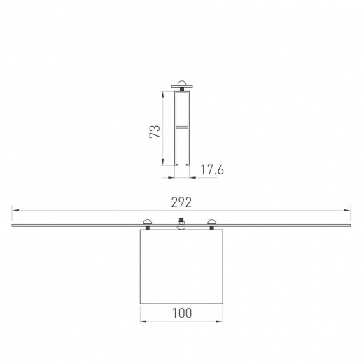Фиксатор основания в профиле Arlight LINEAIR FLAT 030293