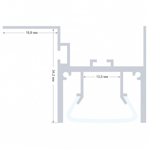 Короб для контурной подсветки натяжного потолка Apeyron Electrics  08-54